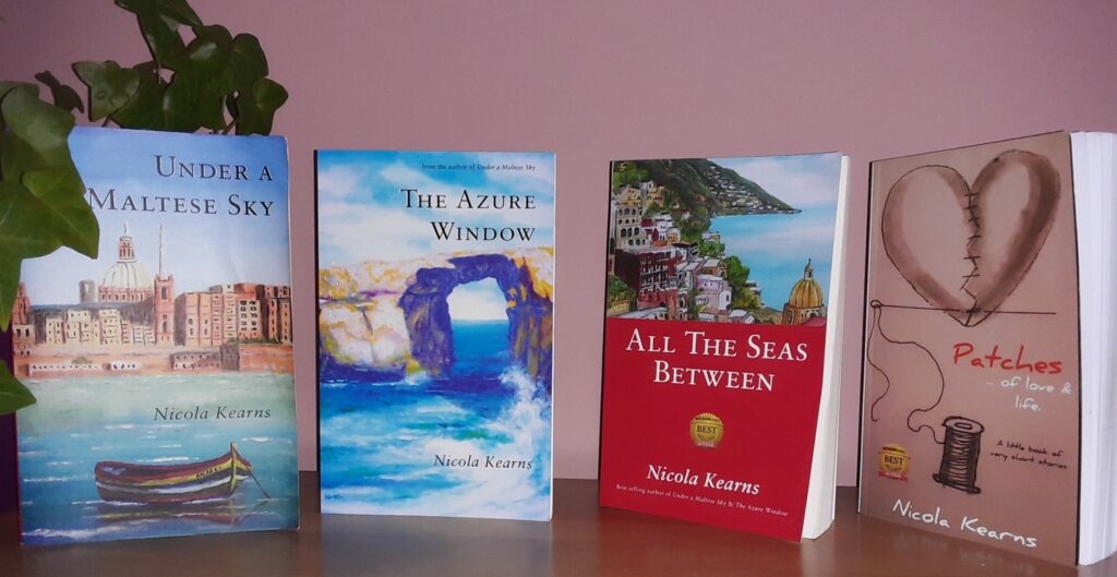 Under a Maltese Sky Book, The Azure Window book, All the Seas Between book, Patches book